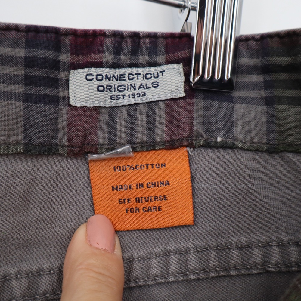 Tailor Vintage Connecticut Originals Mens Grey Cotton Straight Leg Pants Size 34 - Picture 3 of 5